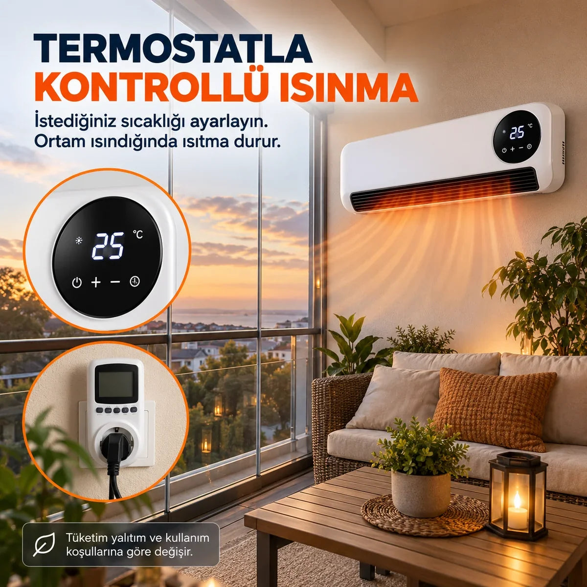 Duvar tipi fanlı ısıtıcı kare 4