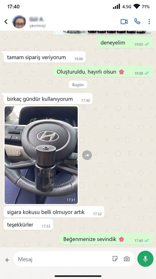 Müşteri WhatsApp mesajı 2