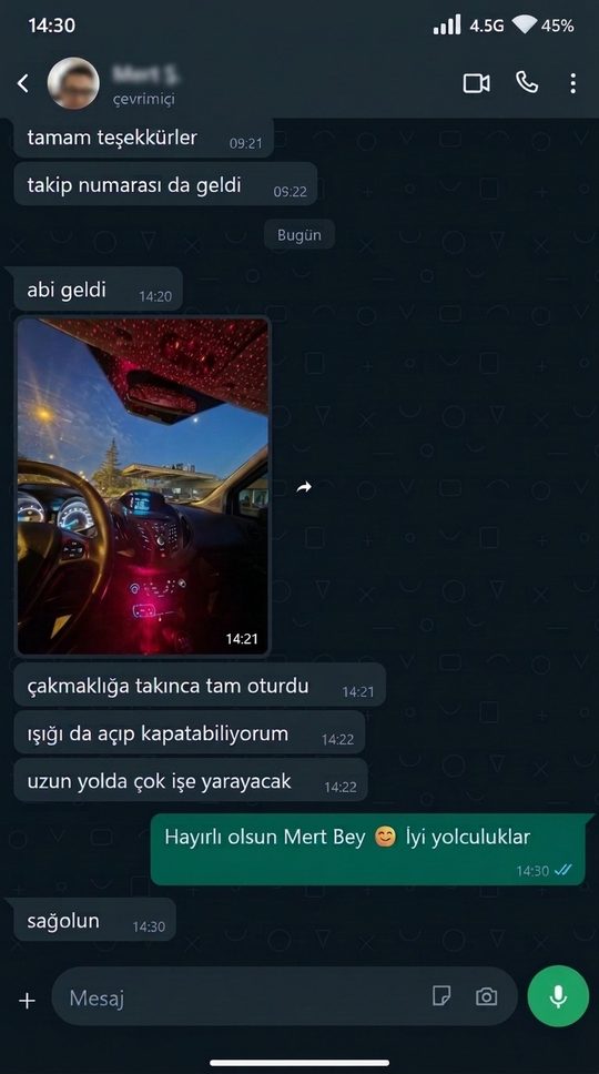 Müşteri WhatsApp mesajı 2