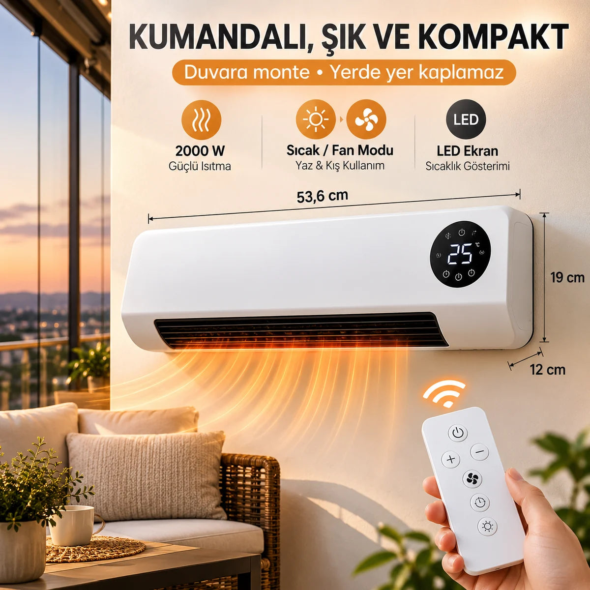 Duvar tipi fanlı ısıtıcı