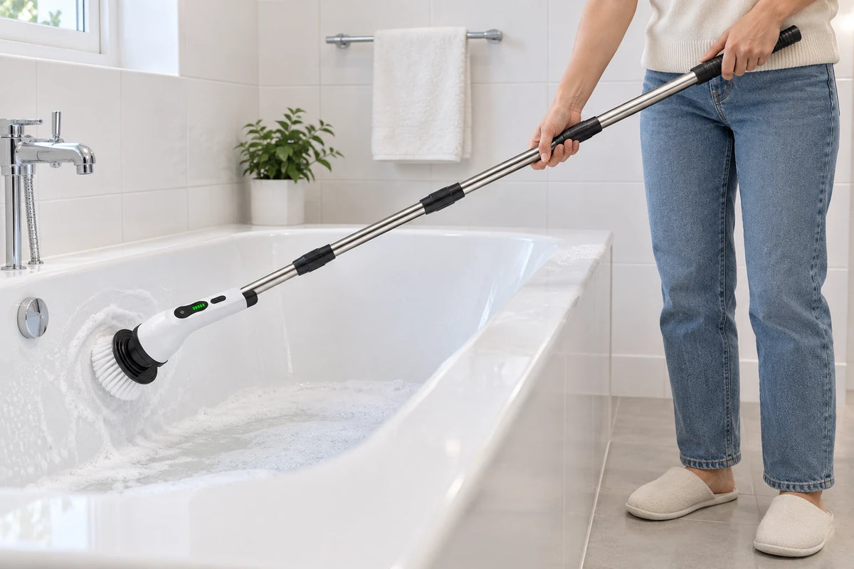 Sarjli doner temizlik fircasi — banyo ve fayans